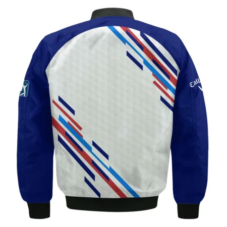 Golf Sport Callaway 124th U.S. Open Pinehurst Bomber Jacket Blue Red Golf Pattern White All Over Print Bomber Jacket