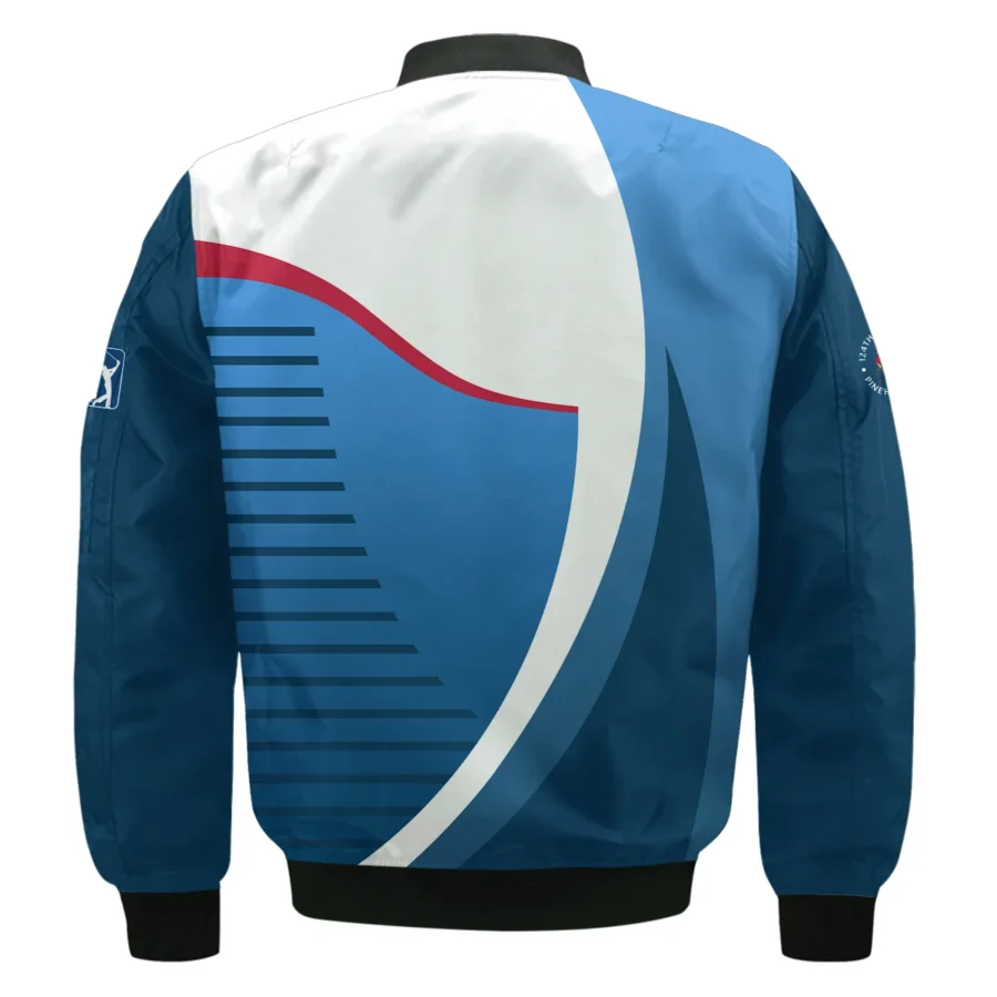 124th U.S. Open Pinehurst Golf Sport Ping Bomber Jacket Blue Gradient Red Straight Bomber Jacket