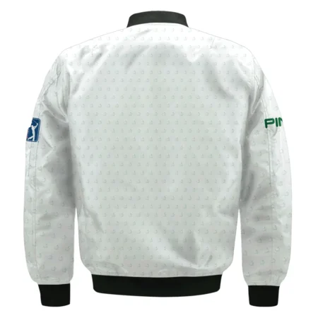 Masters Tournament Golf Ping Bomber Jacket Logo Pattern White Green Golf Sports All Over Print Bomber Jacket