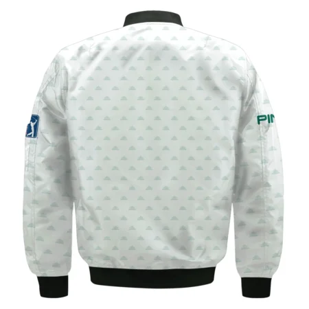 Golf Masters Tournament Ping Bomber Jacket Cup Pattern White Green Golf Sports All Over Print Bomber Jacket