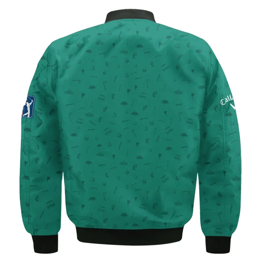 Golf Masters Tournament Callaway Bomber Jacket Augusta Icons Pattern Green Golf Sports All Over Print Bomber Jacket