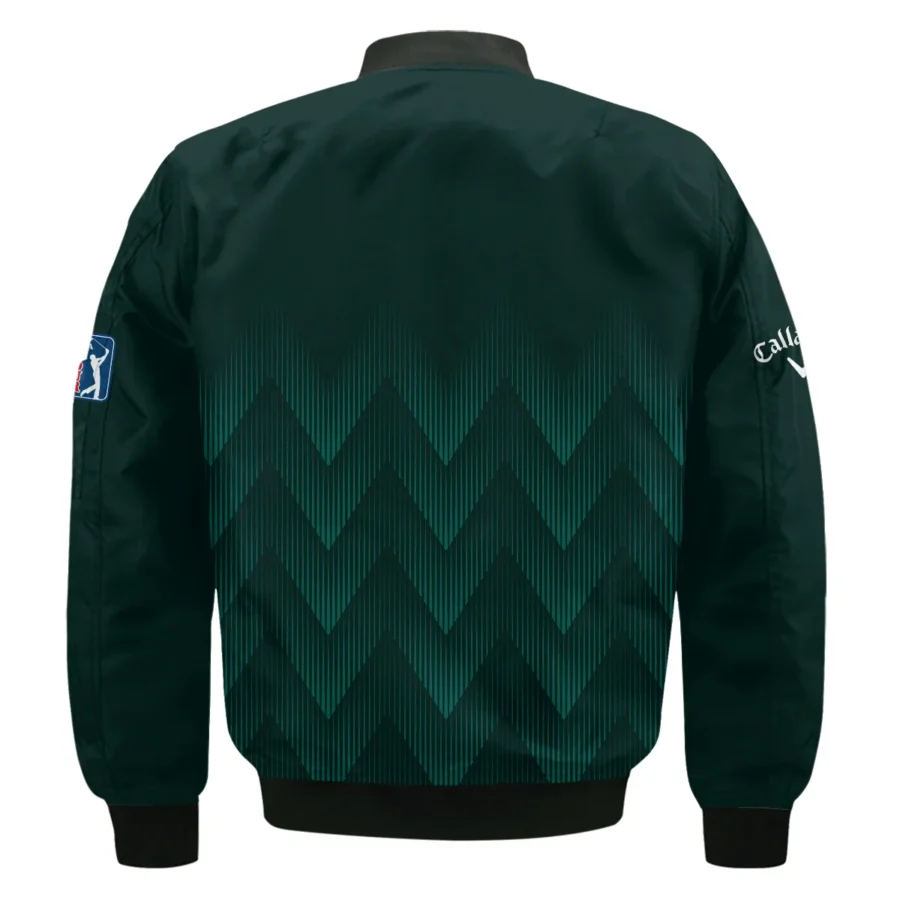 Masters Tournament Golf Callaway Bomber Jacket Zigzag Pattern Dark Green Golf Sports All Over Print Bomber Jacket