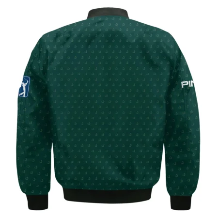 Golf Masters Tournament Ping Bomber Jacket Logo Pattern Gold Green Golf Sports All Over Print Bomber Jacket