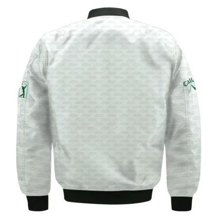 Masters Tournament Golf Callaway Bomber Jacket Logo Text Pattern White Green Golf Sports All Over Print Bomber Jacket