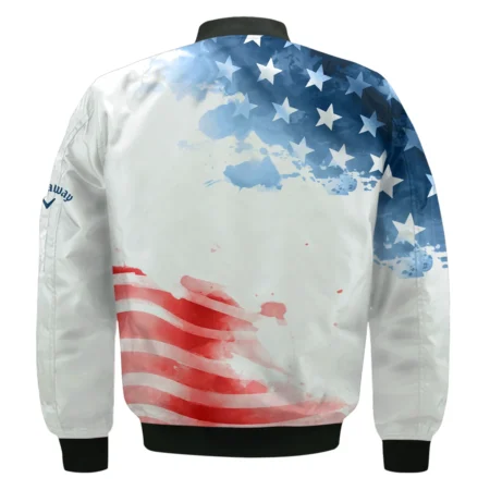 Golf 124th U.S. Open Pinehurst Callaway Bomber Jacket US Flag Watercolor Golf Sports All Over Print Bomber Jacket