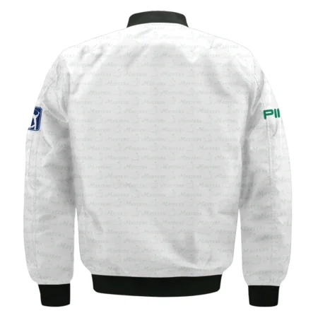 Pattern Masters Tournament Ping Bomber Jacket White Green Sport Love Clothing Bomber Jacket