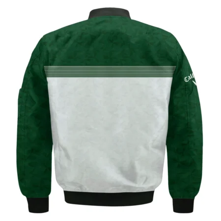 Masters Tournament Callaway Bomber Jacket White Pattern White Geometric Abstract Polygon Shape Bomber Jacket