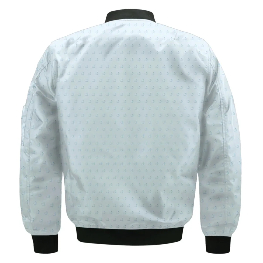 Pattern Masters Tournament Callaway Bomber Jacket White Light Blue Color Pattern Logo  Bomber Jacket