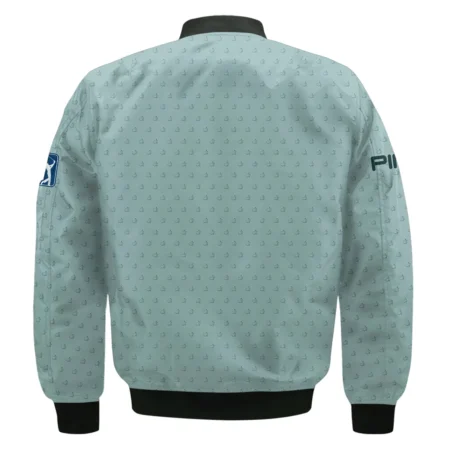 Golf Pattern Masters Tournament Ping Bomber Jacket Cyan Pattern All Over Print Bomber Jacket