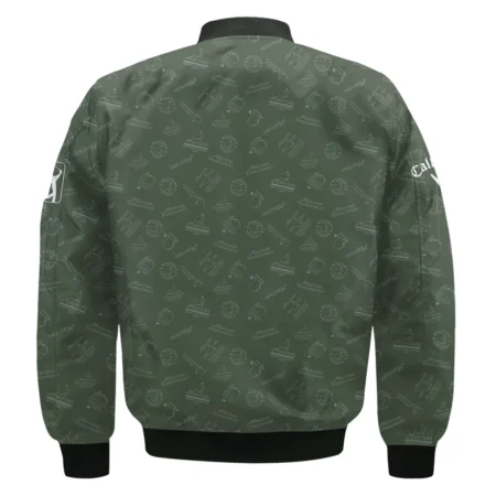 2024 Golf Pattern Masters Tournament Callaway Bomber Jacket Dark Green Pattern All Over Print Bomber Jacket