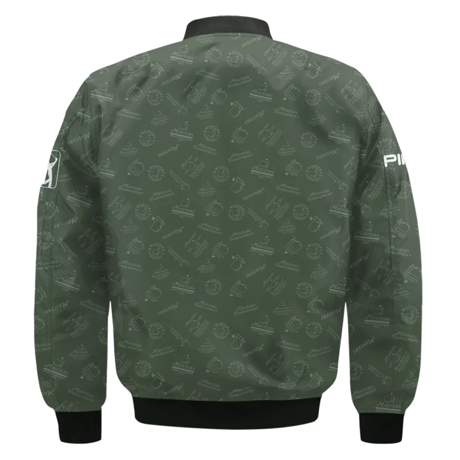 2024 Golf Pattern Masters Tournament Ping Bomber Jacket Dark Green Pattern All Over Print Bomber Jacket