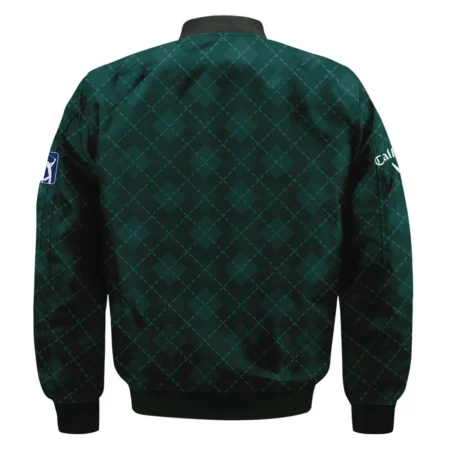 Golf Geometric Pattern Green Masters Tournament Callaway Bomber Jacket Style Classic Bomber Jacket