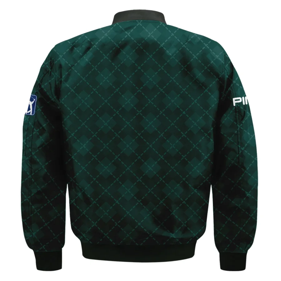 Golf Geometric Pattern Green Masters Tournament Ping Bomber Jacket Style Classic Bomber Jacket