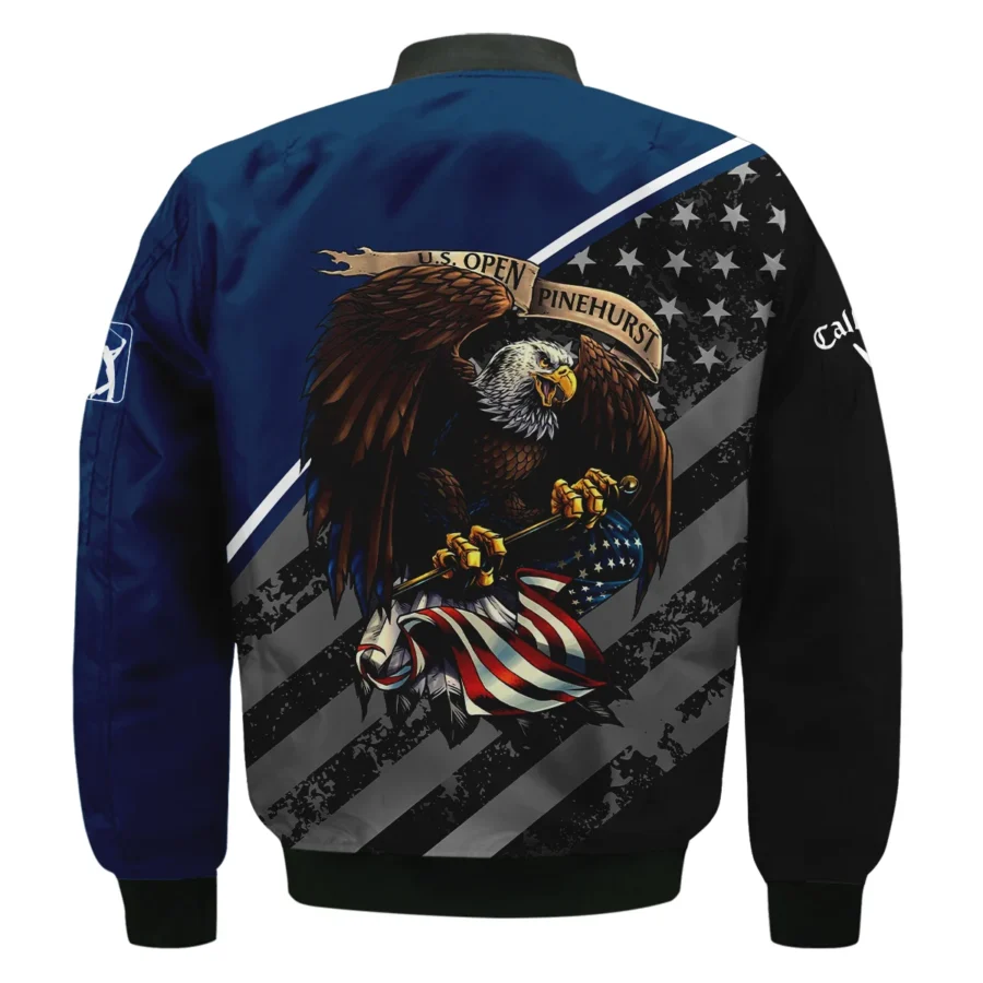 Special Version 124th U.S. Open Pinehurst Callaway Bomber Jacket Color Blue Eagle USA  Bomber Jacket