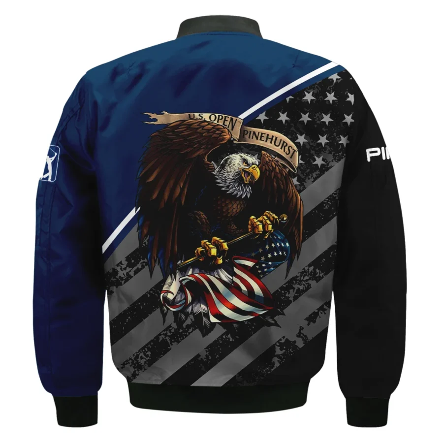 Special Version 124th U.S. Open Pinehurst Ping Bomber Jacket Color Blue Eagle USA  Bomber Jacket