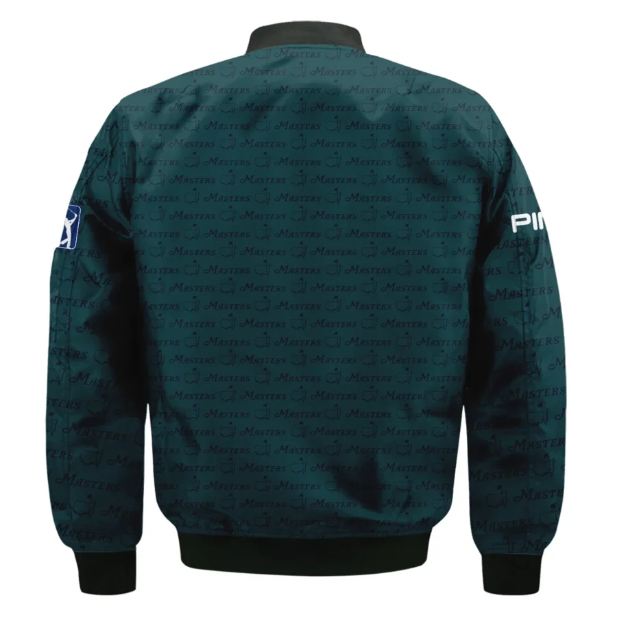 Pattern Dark Green Masters Tournament Ping Bomber Jacket Color Green Bomber Jacket