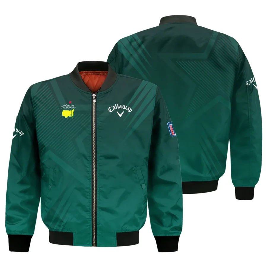 Sports Callaway Masters Tournament Bomber Jacket Star Pattern Dark Green Gradient Golf Bomber Jacket