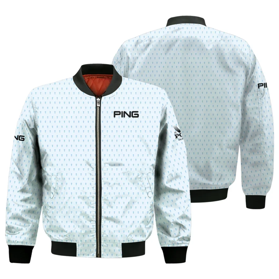 2024 PGA Championship Ping Golf Bomber Jacket Light Blue Pastel Golf Cup Pattern All Over Print Bomber Jacket