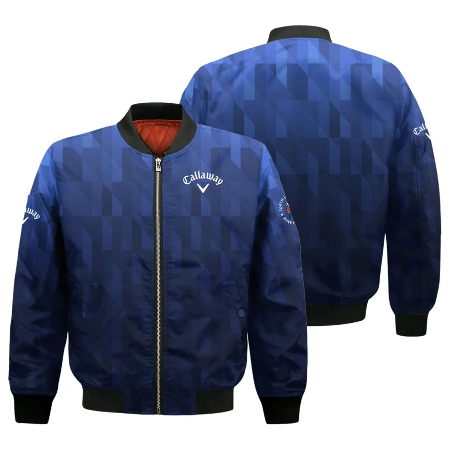 Callaway 124th U.S. Open Pinehurst Golf Sport Bomber Jacket Blue Fabric Geometric Pattern  All Over Print Bomber Jacket