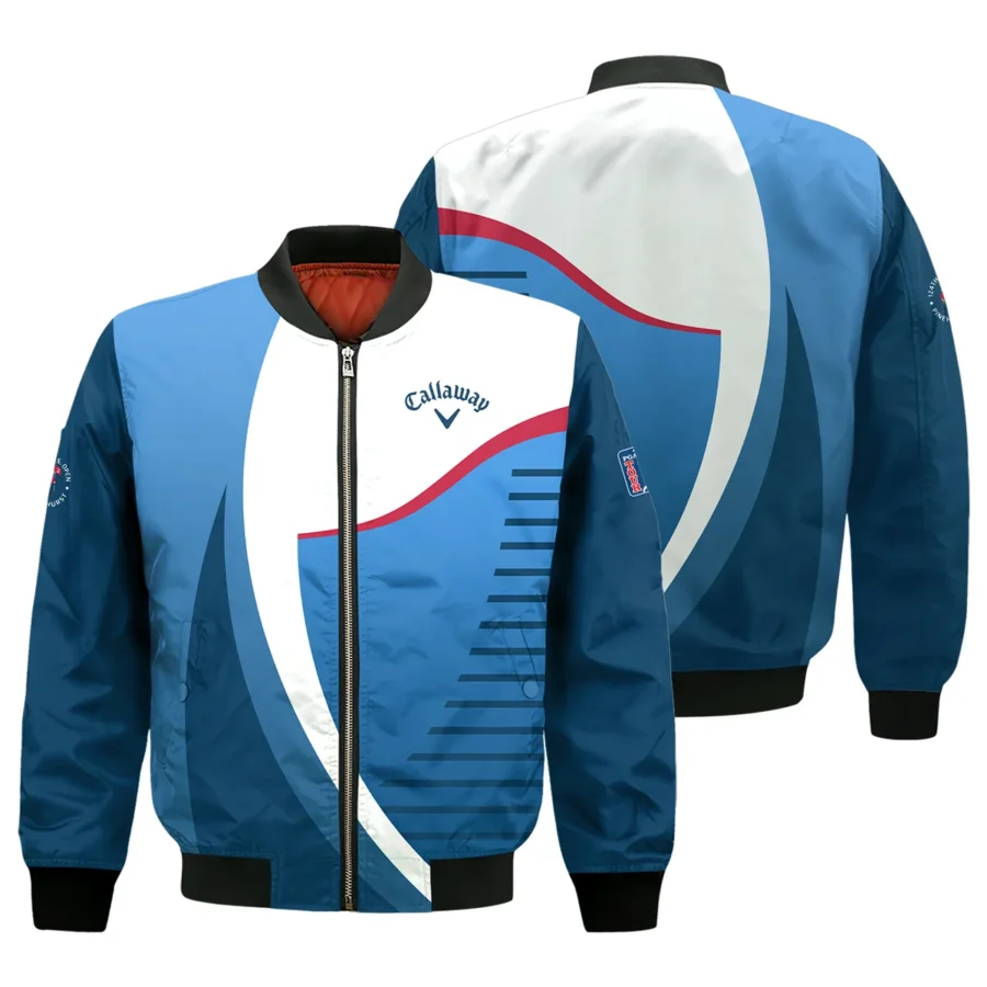 124th U.S. Open Pinehurst Golf Sport Callaway Bomber Jacket Blue Gradient Red Straight Bomber Jacket