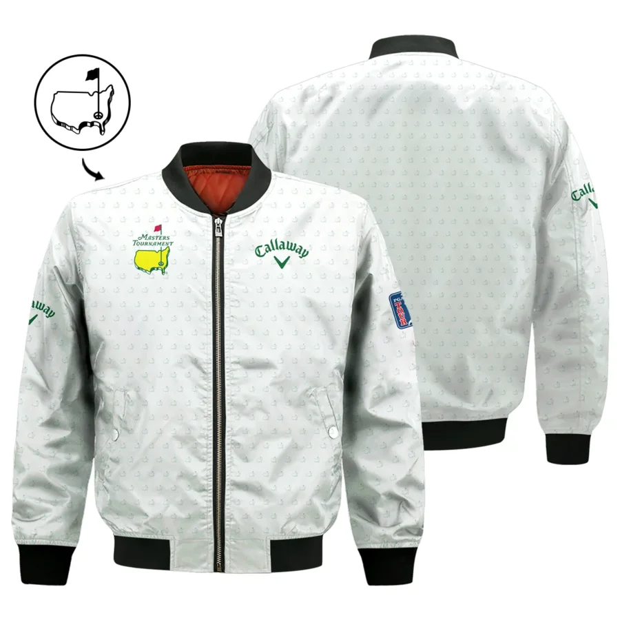 Masters Tournament Golf Callaway Bomber Jacket Logo Pattern White Green Golf Sports All Over Print Bomber Jacket