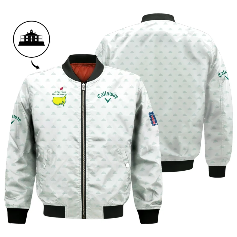 Golf Masters Tournament Callaway Bomber Jacket Cup Pattern White Green Golf Sports All Over Print Bomber Jacket