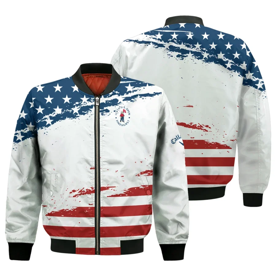 124th U.S. Open Pinehurst Special Version Callaway Bomber Jacket Blue Red White Color Bomber Jacket