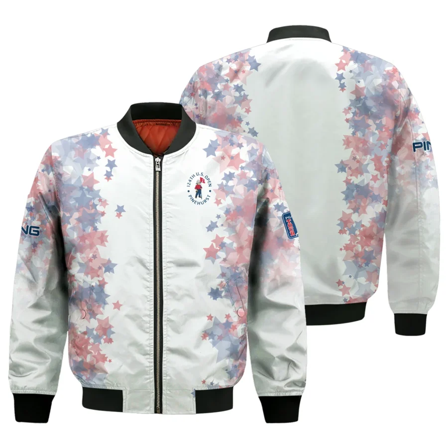 Special Version 124th U.S. Open Pinehurst Ping Bomber Jacket Coloured Stars Bomber Jacket