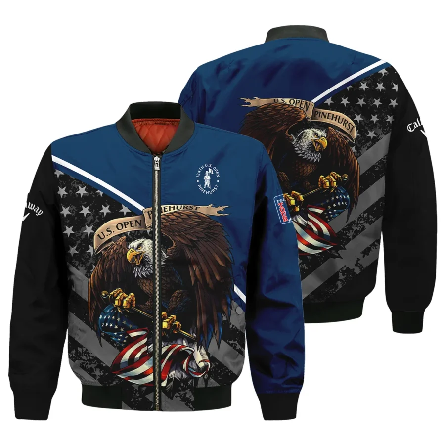 Special Version 124th U.S. Open Pinehurst Callaway Bomber Jacket Color Blue Eagle USA  Bomber Jacket