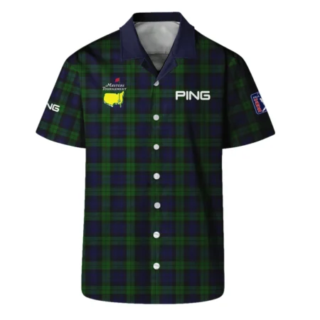 Masters Tournament Ping Golf Zipper Polo Shirt Sports Green Purple Black Watch Tartan Plaid All Over Print Zipper Polo Shirt For Men