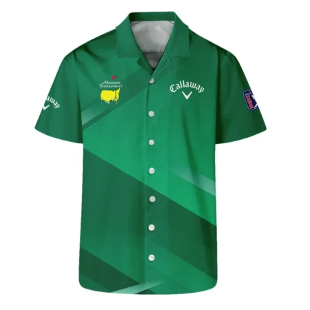 Callaway Masters Tournament Golf Zipper Polo Shirt Green Gradient Pattern Sports All Over Print Zipper Polo Shirt For Men