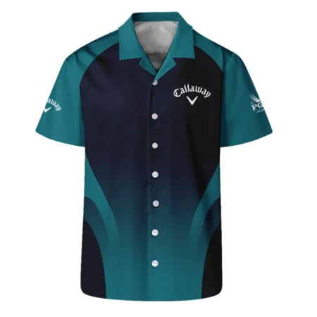 2024 PGA Championship Callaway Golf Hawaiian Shirt Dark Cyan Very Dark Blue Gradient Golf Sports All Over Print Oversized Hawaiian Shirt