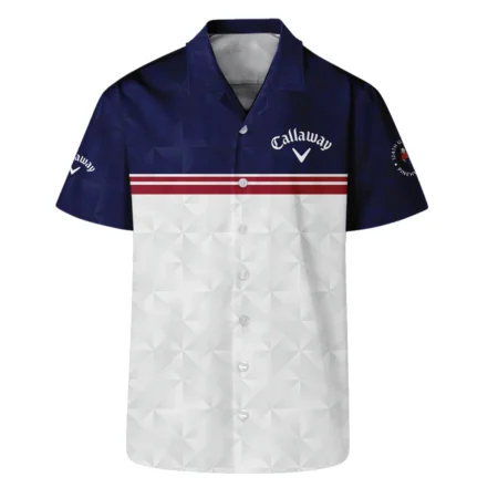 Golf Sport 124th U.S. Open Pinehurst Callaway Hawaiian Shirt Dark Blue White Abstract Geometric Triangles All Over Print Oversized Hawaiian Shirt