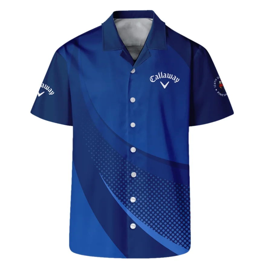 Callaway 124th U.S. Open Pinehurst Golf Sport Hawaiian Shirt Dark Blue Gradient Halftone Pattern All Over Print Oversized Hawaiian Shirt