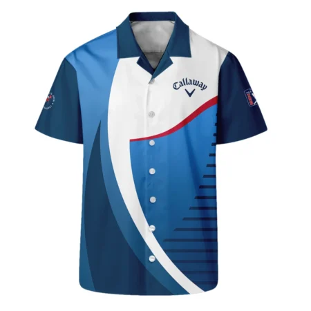 124th U.S. Open Pinehurst Golf Sport Callaway Hawaiian Shirt Blue Gradient Red Straight Oversized Hawaiian Shirt