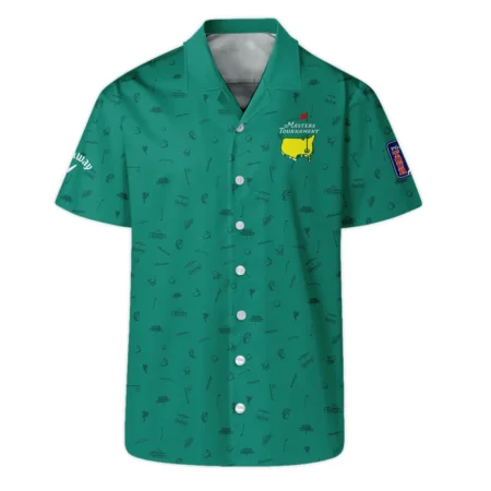 Golf Masters Tournament Callaway Hawaiian Shirt Augusta Icons Pattern Green Golf Sports All Over Print Oversized Hawaiian Shirt