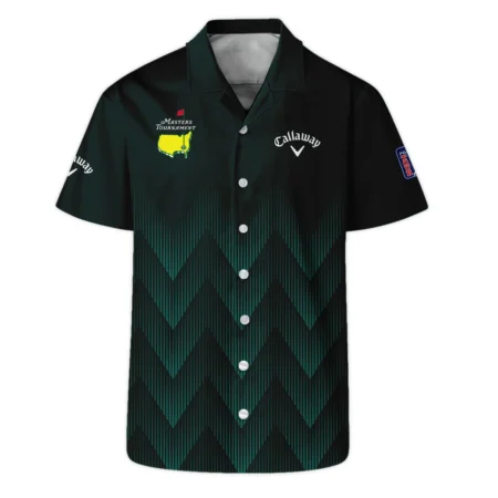 Masters Tournament Golf Callaway Hawaiian Shirt Zigzag Pattern Dark Green Golf Sports All Over Print Oversized Hawaiian Shirt