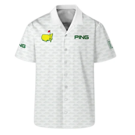 Masters Tournament Golf Ping Hoodie Shirt Logo Text Pattern White Green Golf Sports All Over Print Hoodie Shirt