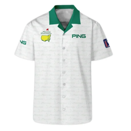 Pattern Masters Tournament Ping Zipper Hoodie Shirt White Green Sport Love Clothing Zipper Hoodie Shirt