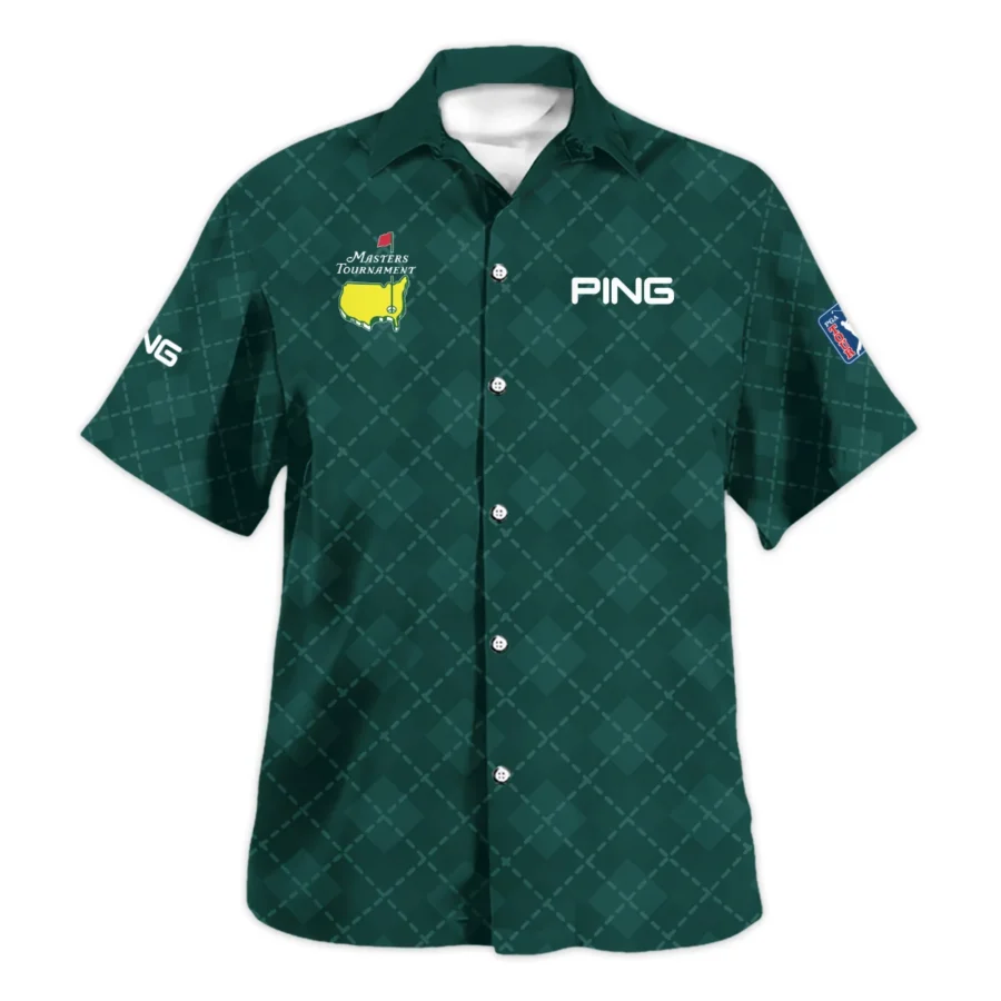 Golf Geometric Pattern Green Masters Tournament Ping Hawaiian Shirt Style Classic Oversized Hawaiian Shirt