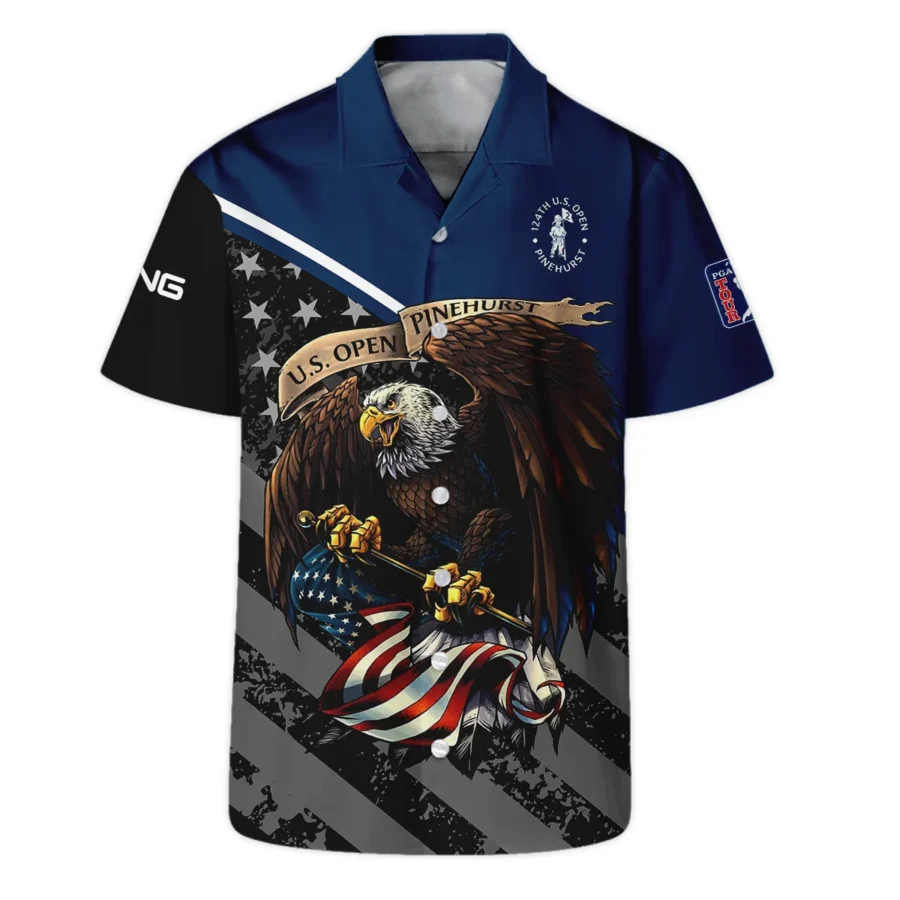 Special Version 124th U.S. Open Pinehurst Ping Hawaiian Shirt Color Blue Eagle USA  Oversized Hawaiian Shirt