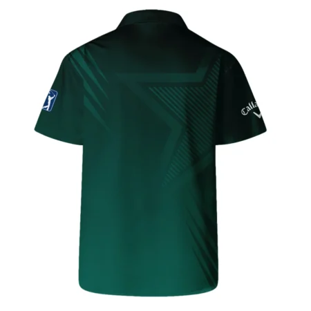 Sports Callaway Masters Tournament Hawaiian Shirt Star Pattern Dark Green Gradient Golf Oversized Hawaiian Shirt