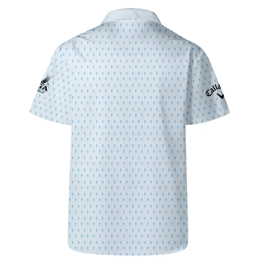 2024 PGA Championship Callaway Golf Hawaiian Shirt Light Blue Pastel Golf Cup Pattern All Over Print Oversized Hawaiian Shirt