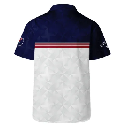 Golf Sport 124th U.S. Open Pinehurst Callaway Hawaiian Shirt Dark Blue White Abstract Geometric Triangles All Over Print Oversized Hawaiian Shirt