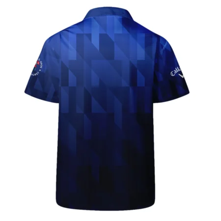 Callaway 124th U.S. Open Pinehurst Golf Sport Hawaiian Shirt Blue Fabric Geometric Pattern  All Over Print Oversized Hawaiian Shirt