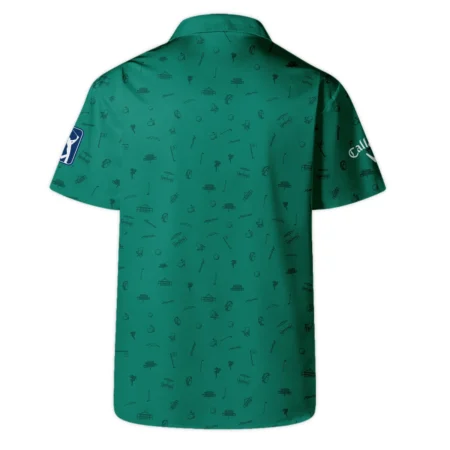 Golf Masters Tournament Callaway Hawaiian Shirt Augusta Icons Pattern Green Golf Sports All Over Print Oversized Hawaiian Shirt