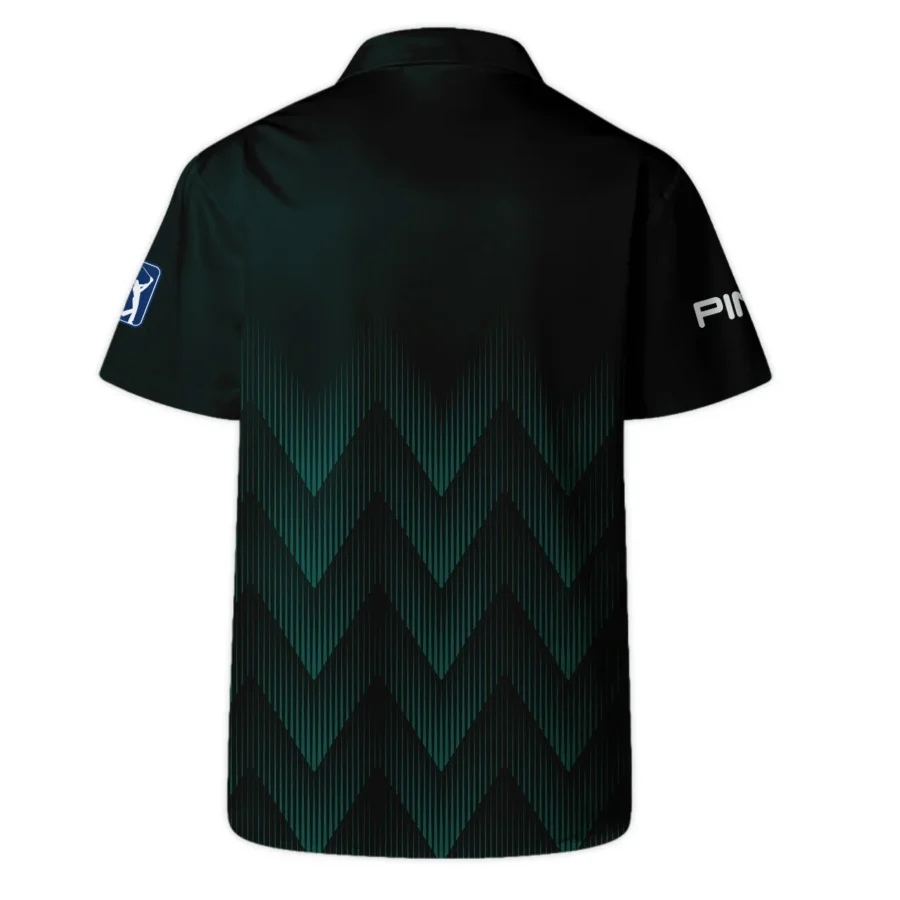 Masters Tournament Golf Ping Hawaiian Shirt Zigzag Pattern Dark Green Golf Sports All Over Print Oversized Hawaiian Shirt