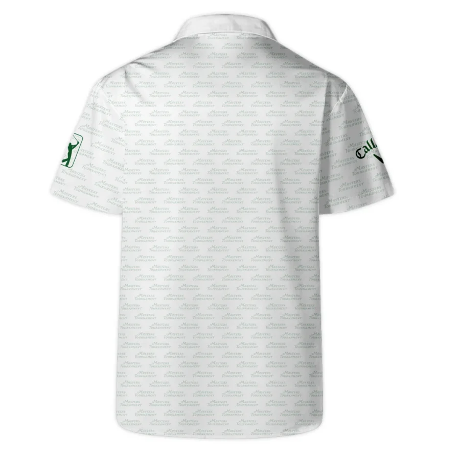 Masters Tournament Golf Callaway Hawaiian Shirt Logo Text Pattern White Green Golf Sports All Over Print Oversized Hawaiian Shirt