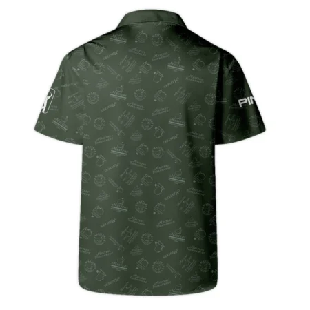 2024 Golf Pattern Masters Tournament Ping Hawaiian Shirt Dark Green Pattern All Over Print Oversized Hawaiian Shirt