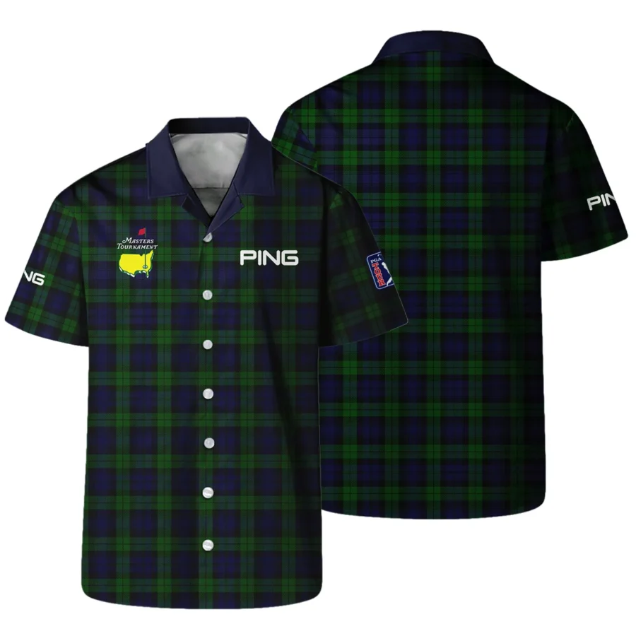 Masters Tournament Ping Golf Hawaiian Shirt Sports Green Purple Black Watch Tartan Plaid All Over Print Oversized Hawaiian Shirt